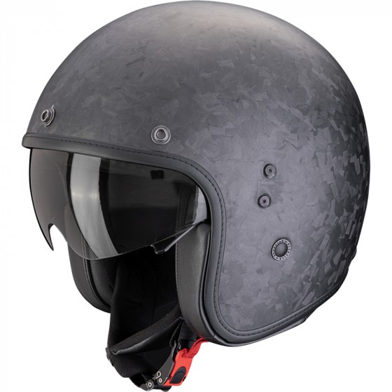 Casco Jet Scorpion Belfast Carbono Mate - Motofusión